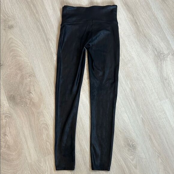 SPANX Black High-Rise Faux Leather Women’s Leggings Size Large - Picture 3 of 4